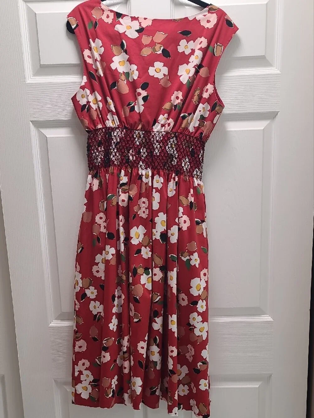 Kate Spade Sleeveless Dress Sz XL Red Floral